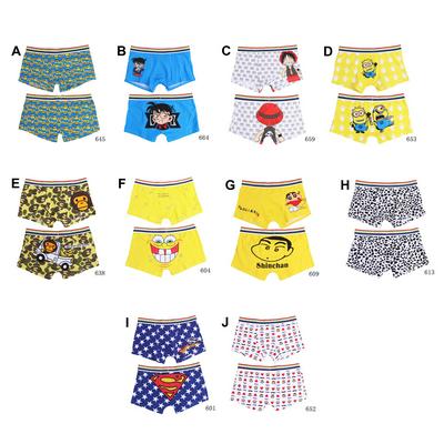 Men's Cotton Briefs Cartoon Design Breathable Medium Rise Underpants - Style C