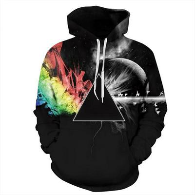 Sweatshirts Men/Women 3D Sweatshirts Print Sunlight Refraction Rainbow Hooded Hoodies Pullover Couple Tops Hoody