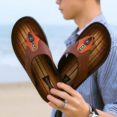 Men's Casual Beach Sandals Patterned Flip-flops