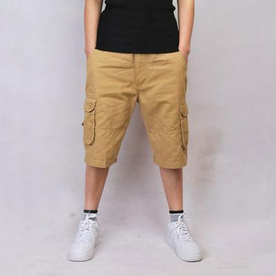 Men's Tactical Running Shorts with Multiple Big Pockets Loose Fit Casual Shorts with Zipper Fly and Button Closure