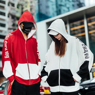 Couple BF Zipper Sweater Autumn and Winter Men's Clothing Women Hooded Sweater
