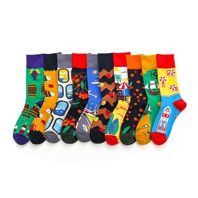 Unisex Multicolored Fancy Socks Casual Cotton Socks for Lovers