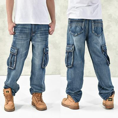 Large Size Hip Hop Jeans Skateboard Denim Pants Skateboard Jean 