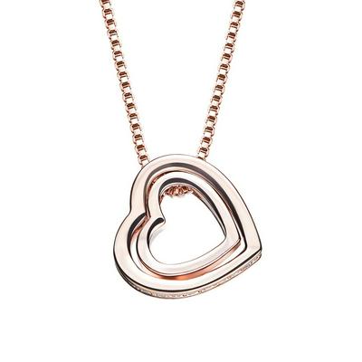 P0900 Dancing Crystal Heart Pendant Necklace for Women Platinum Plated Pendants, Graduation Gifts for Girls