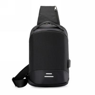 Men Oxford Anti Theft USB Charging Lightweight Casual Canvas Messenger Travel Sling Shoulder Chest Cross Body Bag 