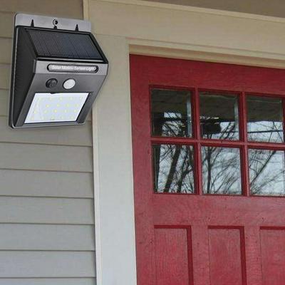 Solar Power PIR Motion Sensor Wall Light 20 LED Waterproof Energy Saving Street Path Garden Security Lamp