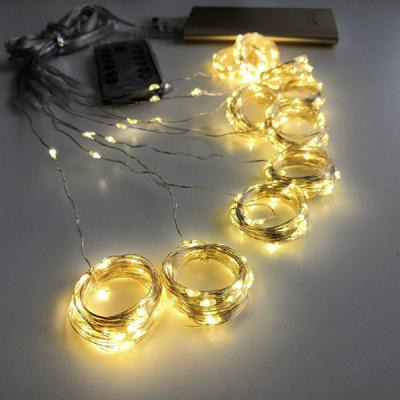 USB Remote Control 3*3 Copper Wire 300LED/200LED Lighting Curtain Light String Christmas Wedding Holiday Lights