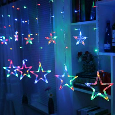 2.5m Stars Curtain Lights LED String Lights for Home Party New Year Christmas Garlands Decoration