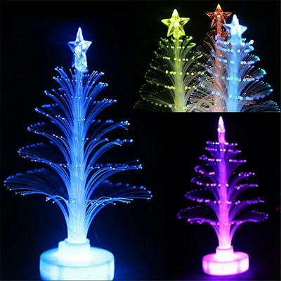 Lámpara LED de fibra óptica para árbol de Navidad para niños, luz nocturna de colores, regalo de Navidad, decoración de Navidad, 1 Uds.