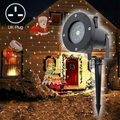 Mini Christmas Snowman Outside Projector LED Light Moving Landscape Lamp Waterproof Lawn Lights 