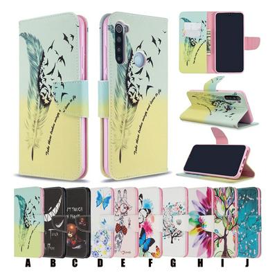 Wallet Phone Case for Xiaomi Redmi Note 8T, Colored Painting Leather Phone Cover With Card Slot