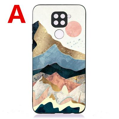 Black Background New Pattern Scratch Resistant Soft TPU Back Cover Phone Case for Xiaomi Redmi Note 9 Pro/Note 9S