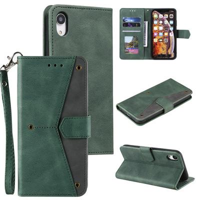 Skin Feel Calf Pattern Stitching Shockproof PU Leather + Soft TPU Wallet Phone Case with Bracket Card Slots for Xiaomi Redmi 9A