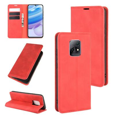 Pair-suck Type Open Left and Right Scratch Resistant PU Leather Phone Cover with Stand and Card Slots for Xiaomi Redmi 10X Pro 5G / Xiaomi Redmi 10X 5G