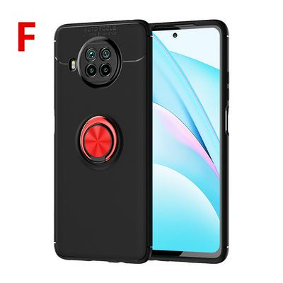 For Xiaomi Mi 10T Lite 5G Metal Ring Bracket All-inclusive Shock Absorption Anti-fall Extra Thin Soft TPU Back Cover Case
