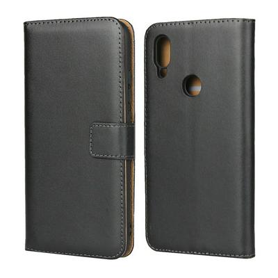 Solid Color Genuine Leather + Soft TPU Card Slots with Stand Support Wallet Protective Cover Case for Xiaomi Redmi 7