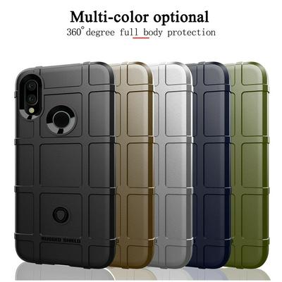 Rugged Shield Frosted Four Corners Airbag Design Non-Slip Soft TPU Back Cover Case for Xiaomi Redmi 7 / Y3