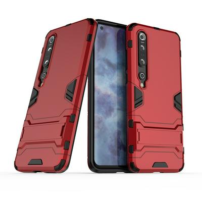 Iron Man Armor Creative Anti-Fall 3 in 1 Detachable Hard PC + Soft TPU with Invisible Stand Back Cover Case for Xiaomi Mi 10 Pro 5G