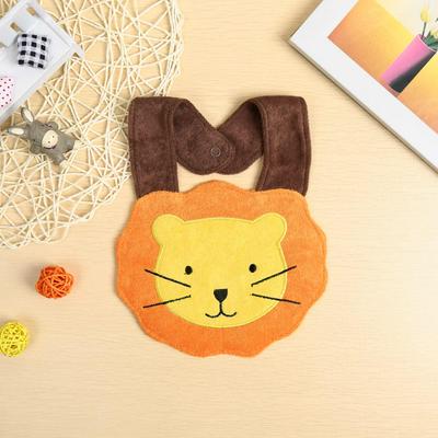 Cartoon Lion Shaped 3 Layered Absorbent & Waterproof Teething Feeding & Drooling Bibs Unique Baby Gift for Girls for Babies Toddlers