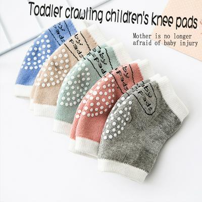  Children's Cotton Breathable Mesh Knee Pads Socks for Crawling Toddler