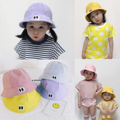 Autumn and Winter New Children's Basin Cap PM99 Solid Color Boy and Girl Baby Fisherman Hat