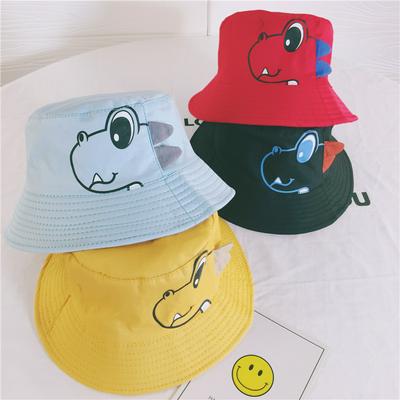 Children's Dinosaur Double-sided Fisherman Hat Boys and Girls PM110 Cartoon Baby Basin Cap