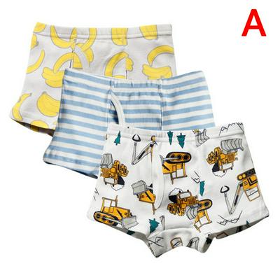 3pcs Boy's Underwear Comfortable Cotton Briefs with Functional Fly