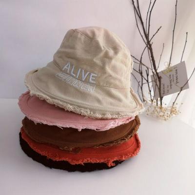 Chlidren's Fashionable Sun Protection Hat Wide Rim Stylish Embroidery