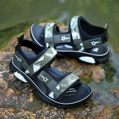 Baby's Sandals Touch Fastener Closure Rubber Sole Two Straps - Green