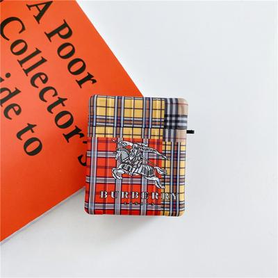 Burberry Grid Pattern TPU Protective Bluetooth Earphone Charging Case Cover Skin for Apple Airpods 1 / 2