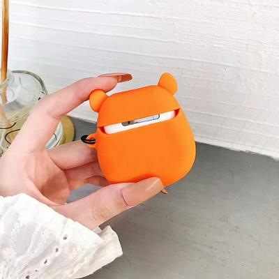 Silicone Tigger Airpods 1/2 Case Keychain AirPod Earbud Charging Bluetooth Earphone Protective Cover Case 