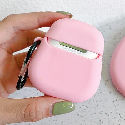 Silicone Caring Airpods 1/2 Case Keychain AirPod Earbud Charging Bluetooth Earphone Protective Cover Case 