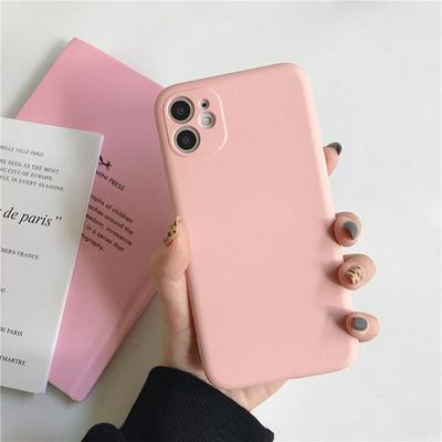 Solid Color Shockproof Liquid Soft Silicone Back Cover Protective Case for iPhone 11 6.1