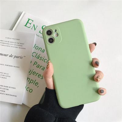 Solid Color Shockproof Liquid Soft Silicone Back Cover Protective Case for iPhone 11 6.1