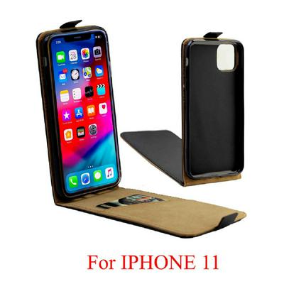 Vertical Flip Sewing Edged PU Leather + Soft TPU with Magnetic Buckle and Card Holder Protective Business Case for Apple iPhone 11(6.1) 