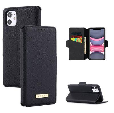 For iPhone 11(6.1) Cross Grain Oil Edge Dual-layer Shockproof Flip Leather Case with Card Slot & Stand Function
