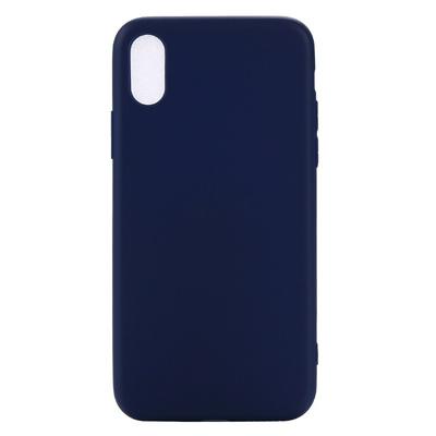 Simple Ultra Thin Solid Color Frosted Anti-Scratch Soft TPU Back Cover Case for iPhone X / XS 