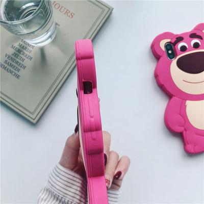 3D Cartoon Cute Bear Pattern Shockproof Soft Silicone Back Cover Case for iPhone 7 / 8 