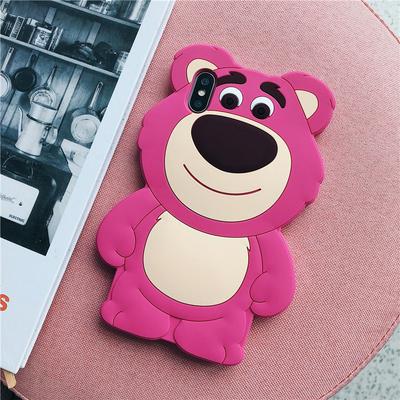 3D Cartoon Cute Bear Pattern Shockproof Soft Silicone Back Cover Case for iPhone Xs Max 6.5