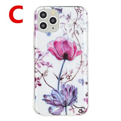Electroplating Soft TPU Colorful Pattern Anti-fall Shockproof Back Cover Phone Case for iPhone 11 Pro(5.8)