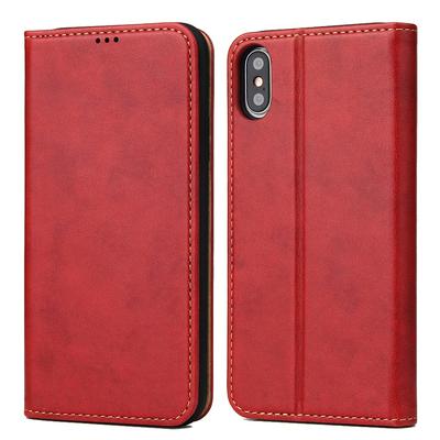PU iPhone XS Case Multifunctional Retro Frosted Horizontal Flip Leather Case Card Slot Wallet Case Cover for iPhone XS with Holder 