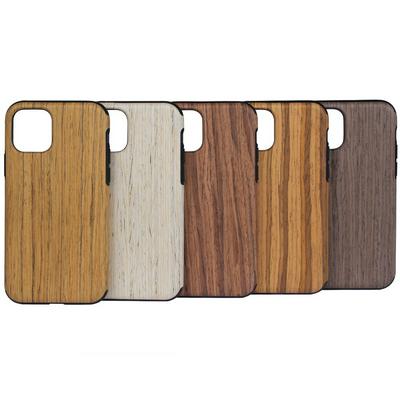 Wood Texture PU Leather Coated TPU Case for Apple iPhone 11 