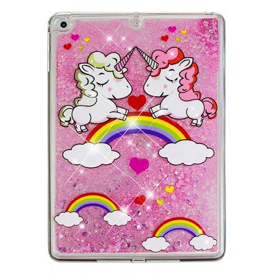 Glitter Powder Quicksand Anti-Scratch Shockproof Hard PC + Soft TPU Back Cover Protective Case for iPad Air / 5 / 6 / Air 2 / iPad 9.7 (2017) (2018)