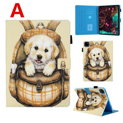 Colored Painting Shockproof Side Flip PU Leather + Soft TPU Pen Slot Card Slots with Magnetic Buckle and Stand Wallet Protective Case for iPad Pro 11 (2020) (2018)