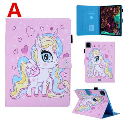 Colored Painting Shockproof Side Flip PU Leather + Soft TPU Pen Slot Card Slots with Magnetic Buckle and Stand Wallet Protective Case for iPad Pro 11 (2020) (2018)