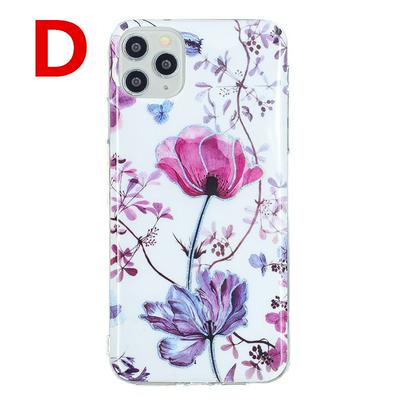 Electroplating Soft TPU Colorful Pattern Anti-fall Shockproof Back Cover Phone Case for iPhone 11 Pro Max(6.5)