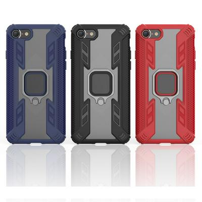 Iron Warrior Shockproof PC + TPU Protective Case for iPhone 7 / 8, with Ring Holder