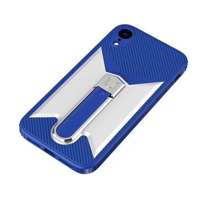 Invisible Bracket Type Shock Absorption Drop Resistance Hard PC+ Soft TPU Back Cover Phone Case for iPhone XR 6.1