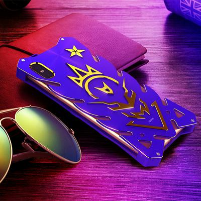 Luxury 3D Vulcan Series Armor Anti-Scratch Hard Aluminum Metal Bumper Full Protective Back Cover Case for iPhone Xs Max 6.5