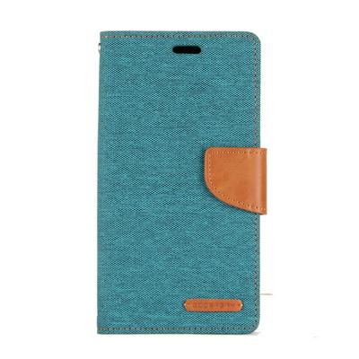 Mercury Goospery Canvas Diary Anti-Drop PU Leather + Soft TPU Magnetic Buckle with Stand and Card Slots Protective Case for iPhone XR 6.1